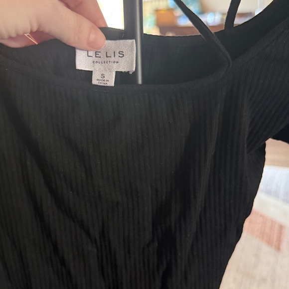 Le Lis Black Strappy Bodysuit - Picture 2 of 3